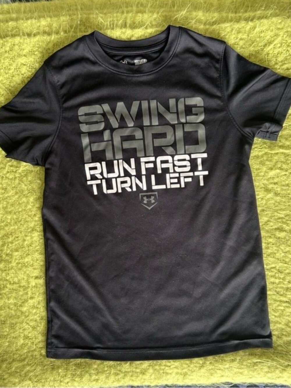 Under Armour Kid’s ‘Swing Hard Run Fast Turn Left' Performance Tee